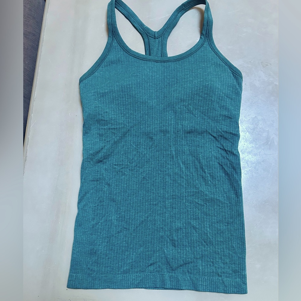Lululemon racer back tank top. Dark teal color. Size 6